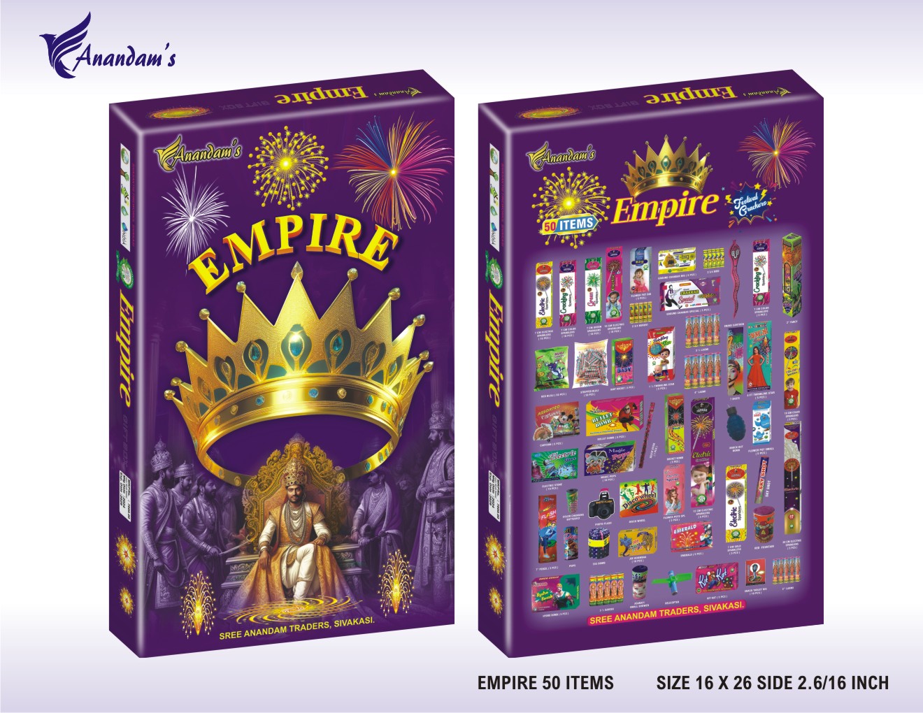 Krish Crackers EMPIRE 50 Items Gift Pack